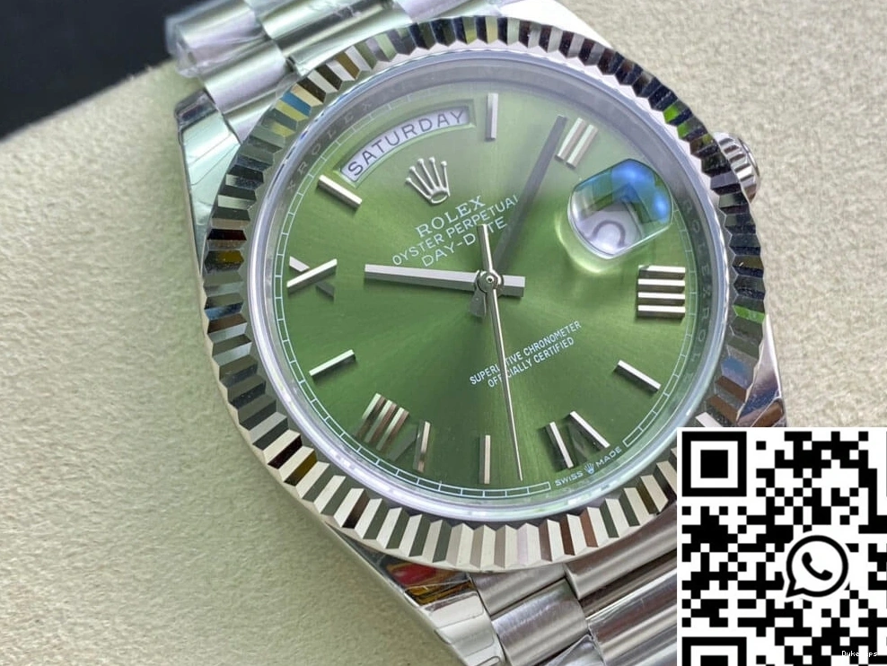 Green Olive Date M228239-0033 Day Factory Dial EW Rolex 0207
